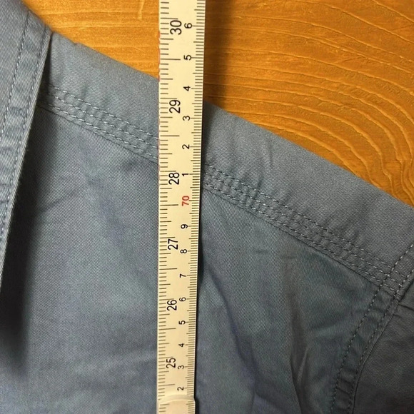 Outdoor life mens blue horizon button up twill shirt  cotton short sleeve casual - Picture 6 of 8